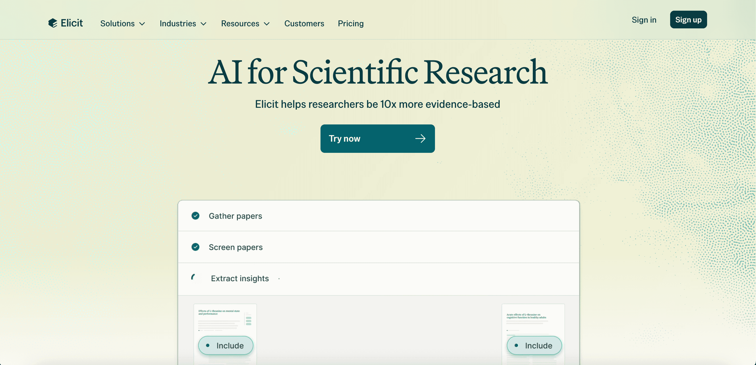 Elicit - AI Research Assistant for Literature Reviews