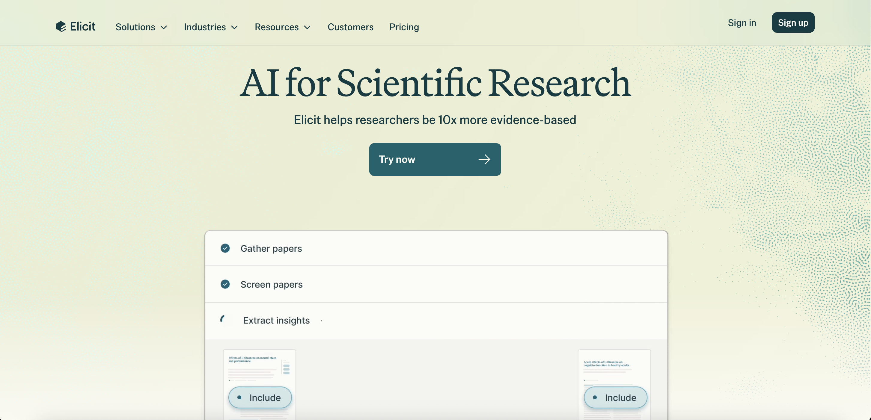 Elicit - AI Research Assistant for Literature Reviews